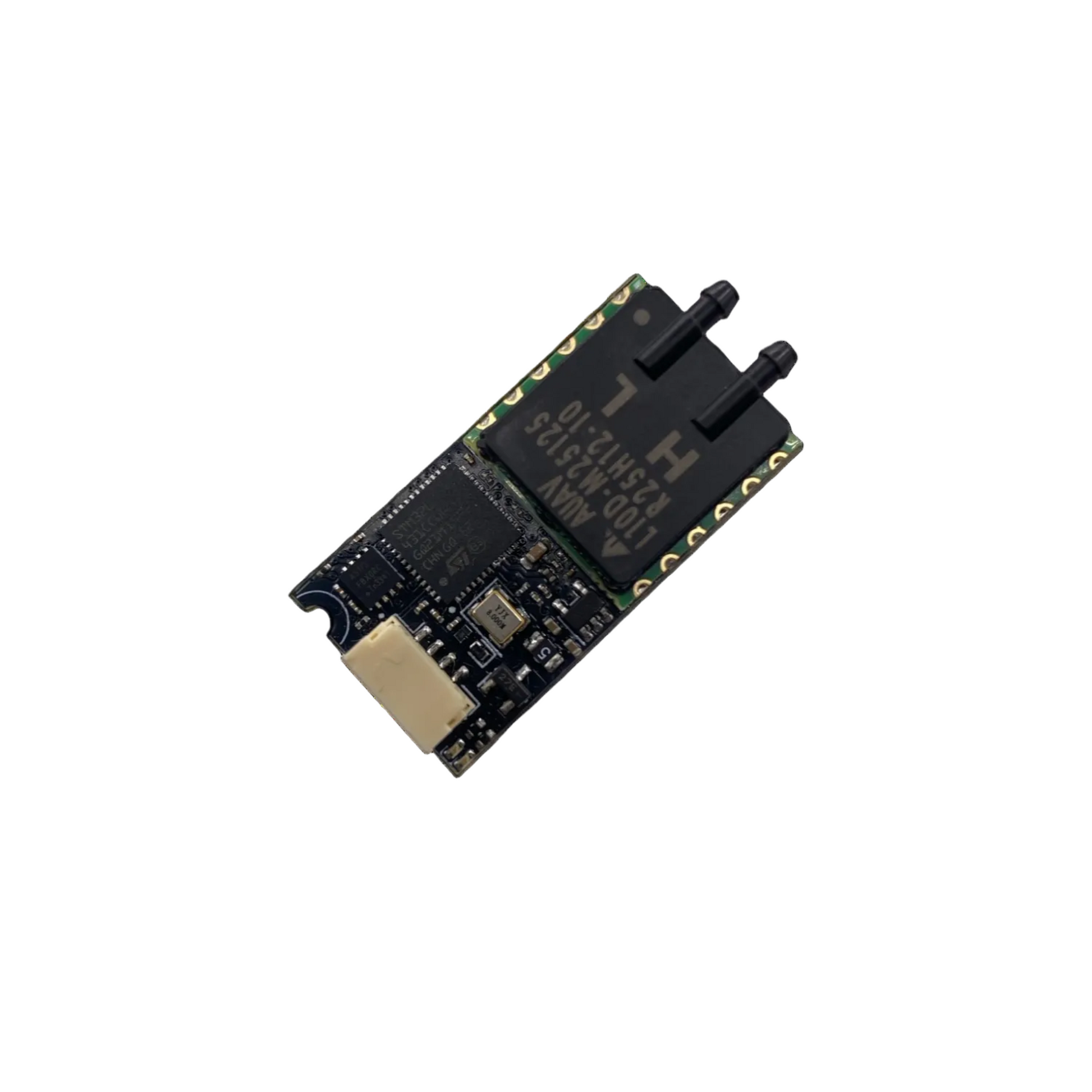 Electronic module with antennas on a white background